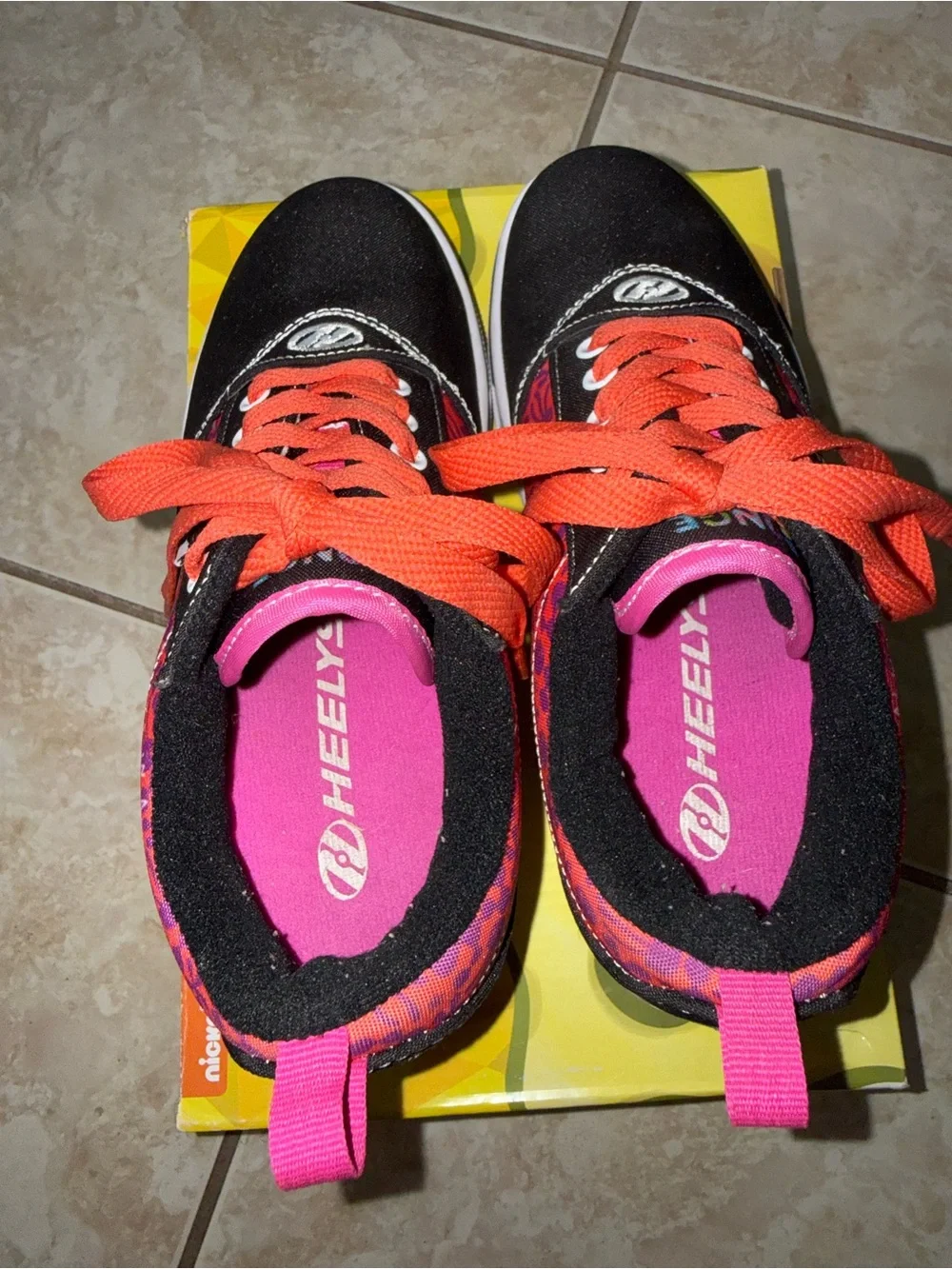 Heelys Kids Black & Pink SpongeBob 'Good Mood' Lace-Up Sneakers